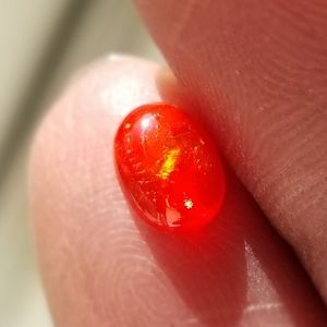 Red firey hot fire opal
